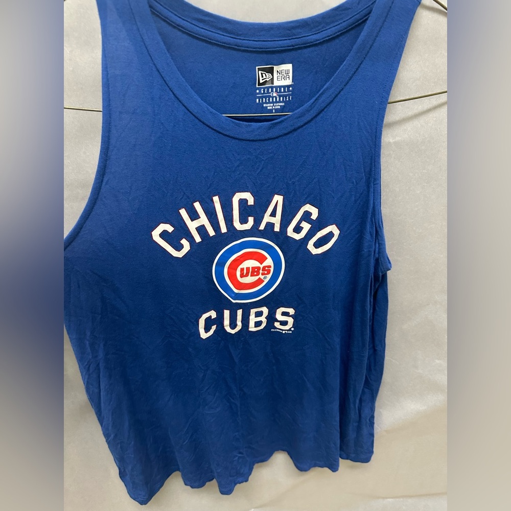 New Era Blue Muscle Tee Chicago Cubs